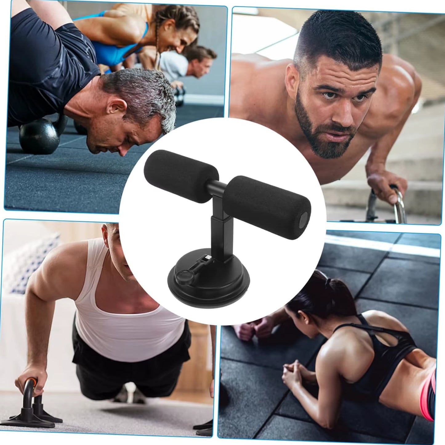 Revolutionary Suction Cup Sit-Up Assist Device - Your Ultimate Home Gym Abdominal Workout Trainer with Non-Slip Base