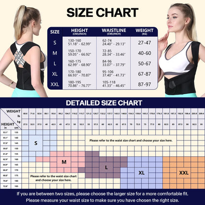 Adjustable Back Posture Corrector Belt for Men and Women - Say Goodbye to Slouching and Discomfort!