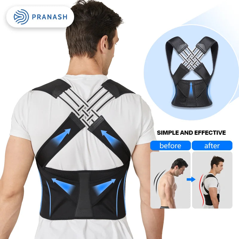 Adjustable Back Posture Corrector Belt for Men and Women - Say Goodbye to Slouching and Discomfort!